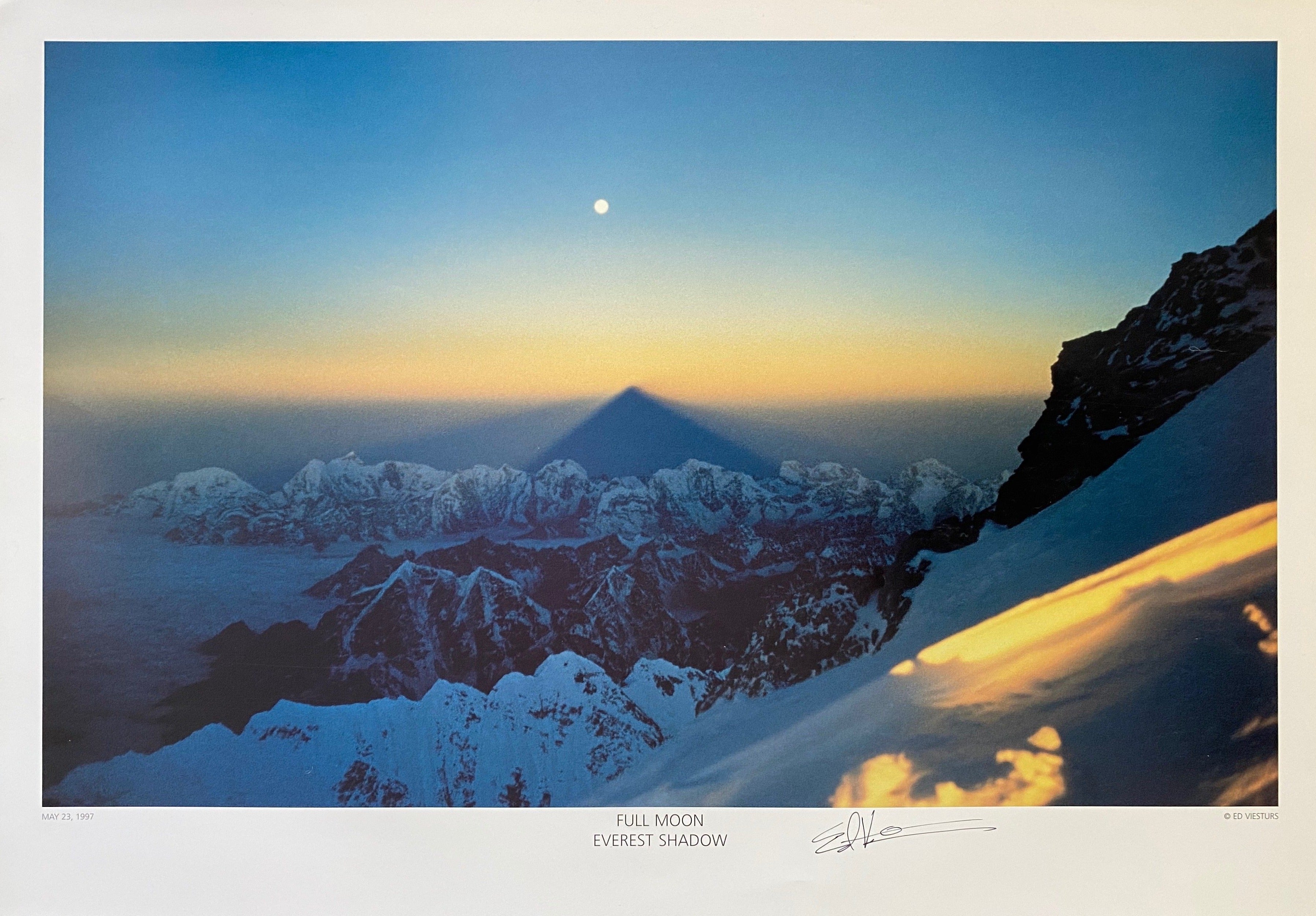 Shadow of Everest From 28,000 Feet Poster | Signed by Ed Viesturs