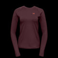 product photo of the womens pursuit long sleeve tech tee in colorway HYPOXIC with a small HIMALI logo on the left chest