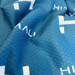 fabric closeup photo of the HIMALI honeycomb gaiter showing the honeycomb pattern on the breathable fabric
