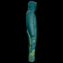 a product photo of the side of the HIMALI 8000m down suit made for 8000 meter peak expeditions