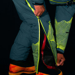 a detail fit photo of Winter K2 Summiter Mingma G Sherpa wearing the HIMALI 8000m down suit