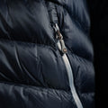 a detail photo of the YKK zipper used on the HIMALI accelerator down jacket