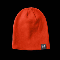 a close up product photo of the HIMALI Backcountry Beanie in colorway Lava Red