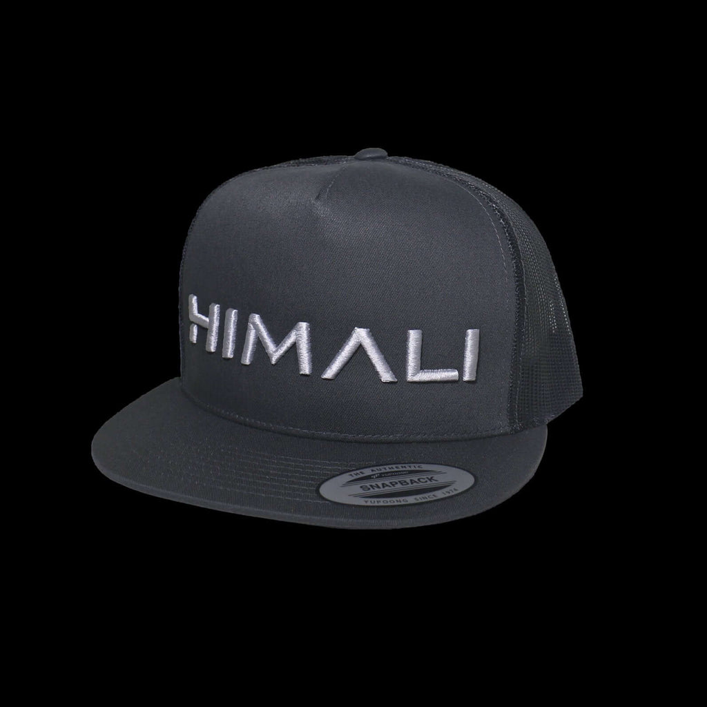 a product photo of the HIMALI Flatiron Flat Brim Snapback Hat in colorway charcoal