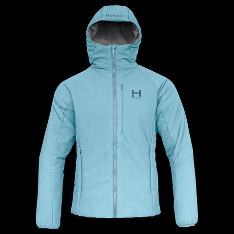 a product photo of the mens ascent stretch hoodie with 100g primaloft gold insulation in colorway GLACIAL MELT