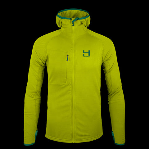 Product photo of the HIMALI Limitless Grid Fleece Hoodie in the colorway ANTIFREEZE