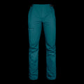 A product photo of the Men's Monsoon Hardshell 4-Season Waterproof pants in the color Electric Teal made of a 20K/20K Waterproof Breathable Membrane