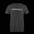 product photo of the mens pursuit short sleeve tech tee in colorway CHARCOAL with a large HIMALI logo written across the center chest