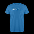 product photo of the mens pursuit short sleeve tech tee in colorway FAR BLUE with a large HIMALI logo written across the center chest