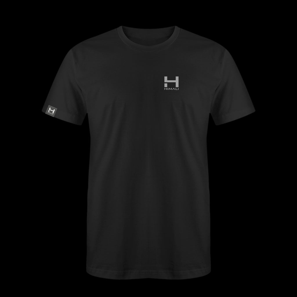 product photo of the mens pursuit short sleeve tech tee in colorway DEEP SPACE with a small HIMALI logo on the left chest