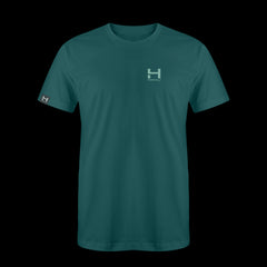 product photo of the mens pursuit short sleeve tech tee in colorway DEEP TEAL with a small HIMALI logo on the left chest