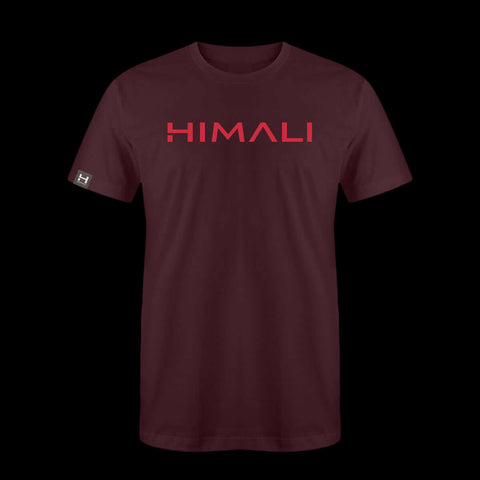 product photo of the mens pursuit short sleeve tech tee in colorway HYPOXIC with a large HIMALI logo written across the center chest