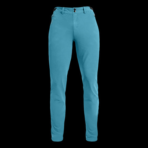 a product image of the HIMALI Women's Softshell Guide Flex Pant in colorway Spring Blue