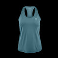 product photo of the Women's pursuit tech tank in colorway Frozen Blue with a small HIMALI logo on the left chest