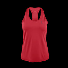 product photo of the Women's pursuit tech tank in colorway Horizon Red with a small HIMALI logo on the left chest