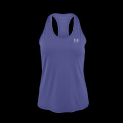 product photo of the Women's pursuit tech tank in colorway Lupine with a small HIMALI logo on the left chest