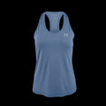 product photo of the Women's pursuit tech tank in colorway Powder Blue with a small HIMALI logo on the left chest