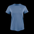 product photo of the womens pursuit short sleeve tech tee in colorway POWDER BLUE with a small HIMALI logo on the left chest