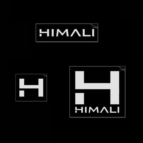 a variaty of HIMALI stickers in different sizes