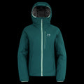 a product photo of the womens ascent stretch hoodie with 100g primaloft gold insulation in colorway MOONLIT SPRUCE
