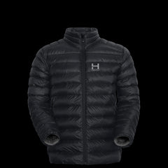 product photo of the mens NONhooded Peak 7 down jacket in colorway DARKEST NIGHT with 700 fill power RDS certified HyperDry down jacket