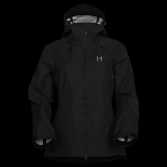 A product photo of the Women's Monsoon Hardshell 4-Season Waterproof jacket in the color Cosmos made of a 20K/20K Waterproof Breathable Membrane